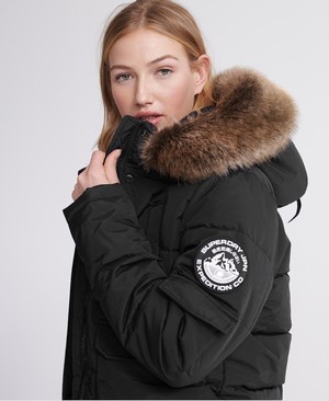 Superdry Ella Everest Bomber Női Kabát Fekete | INRYL8372